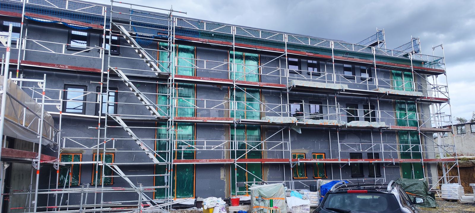 Chantier isolation façade EPS IsolationPro