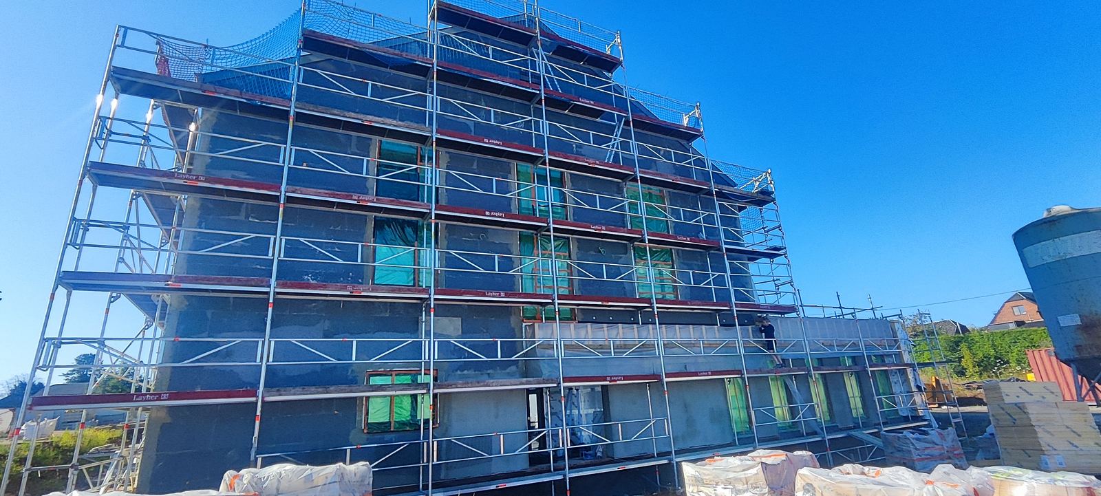 Chantier isolation façade EPS IsolationPro